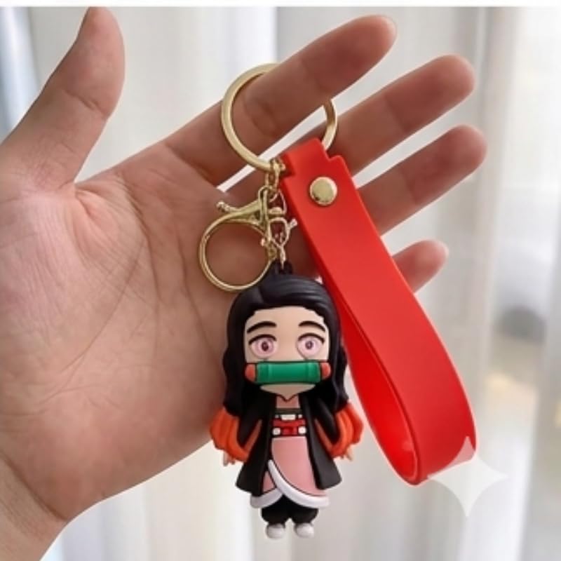 Image of Cute 3D Keychain | Keyring & Quirky Bag Charm | Hard Silicone, Unbreakable | Travel Essential | Kids Friendly | Strap & Bag Hook