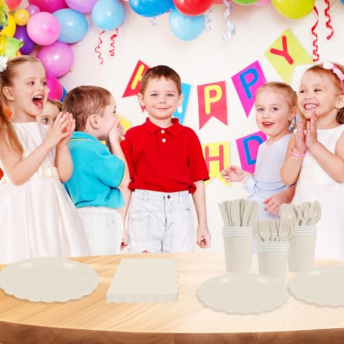 Uikeleexm 140 PCS Sage Green Party Supplies Tableware Set Sage Paper Plates Napkins Cups for Wedding Bridal Shower Birthday Baby Shower Party Decorations, Serves 20 - Image 8