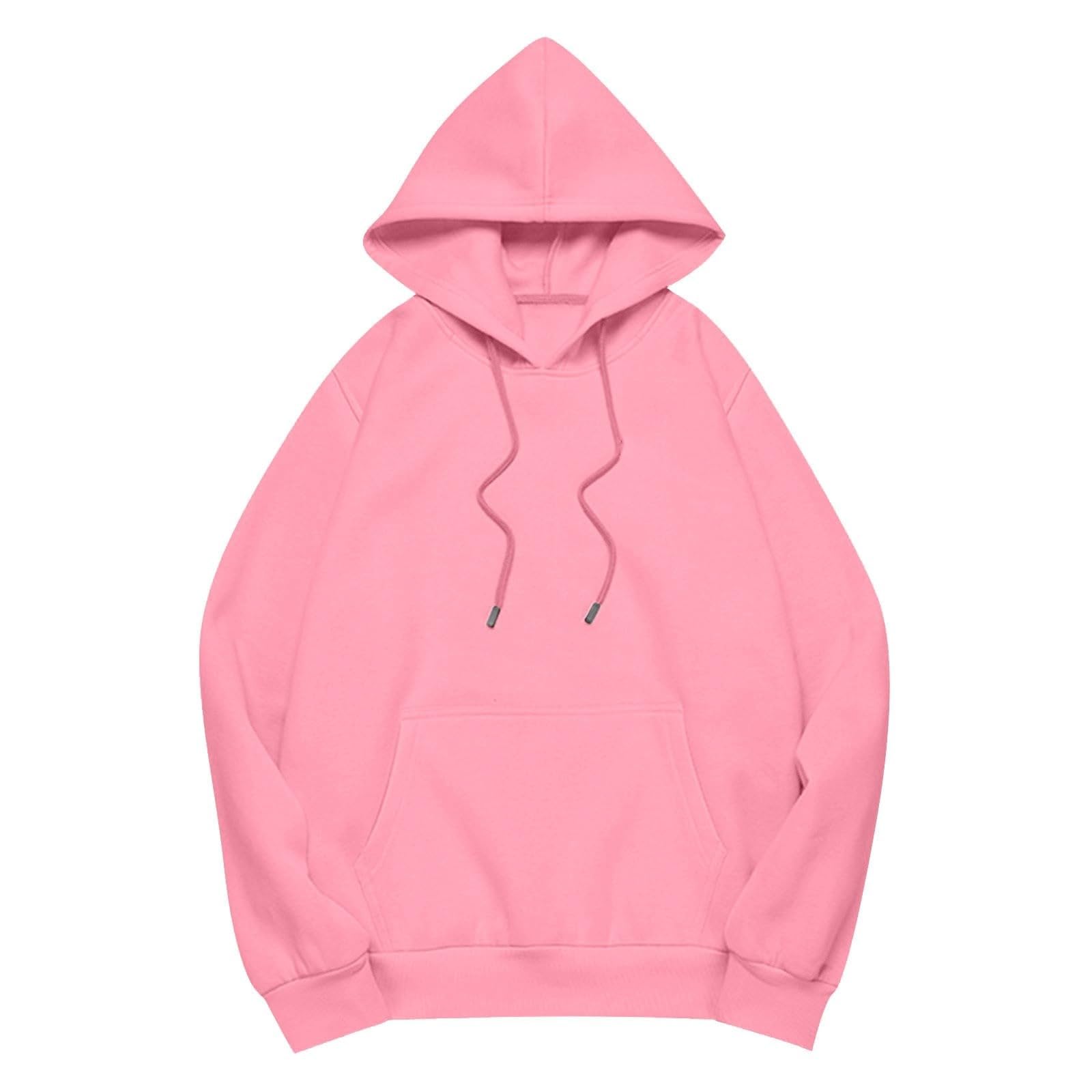 Felpa Donna Con Cappuccio Top Lungo A Manica Lunga Tinta Unita Maglione | Maglioni Da Donna Oversize Basic Pullover Hoodie Con Coulisse Sweatshirt Morbida Sweater Caldo Inverno Felpe Con Tasca