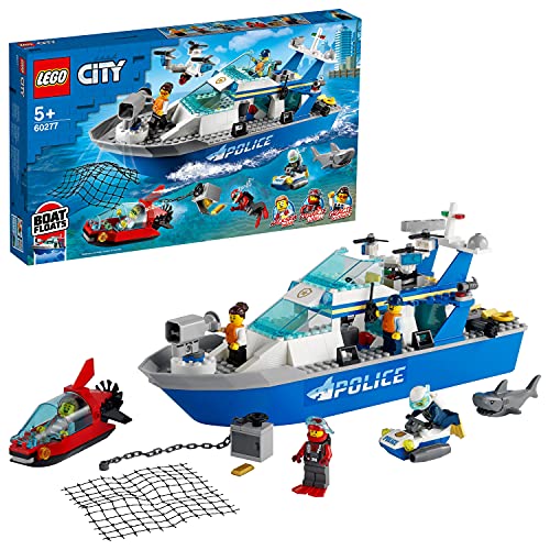 LEGO 60277 City Police Patrol Bateau flottant et drone jouet