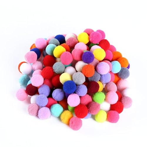 Yeesabella Pompons, verschiedene Farben, 1 cm, bunt, tragbar, flauschig, bunt, flauschig, für Bastelarbeiten, kreative Bastelarbeiten, Dekorationen, Kunstprojekte, klein, Polypropylen, leicht, 200