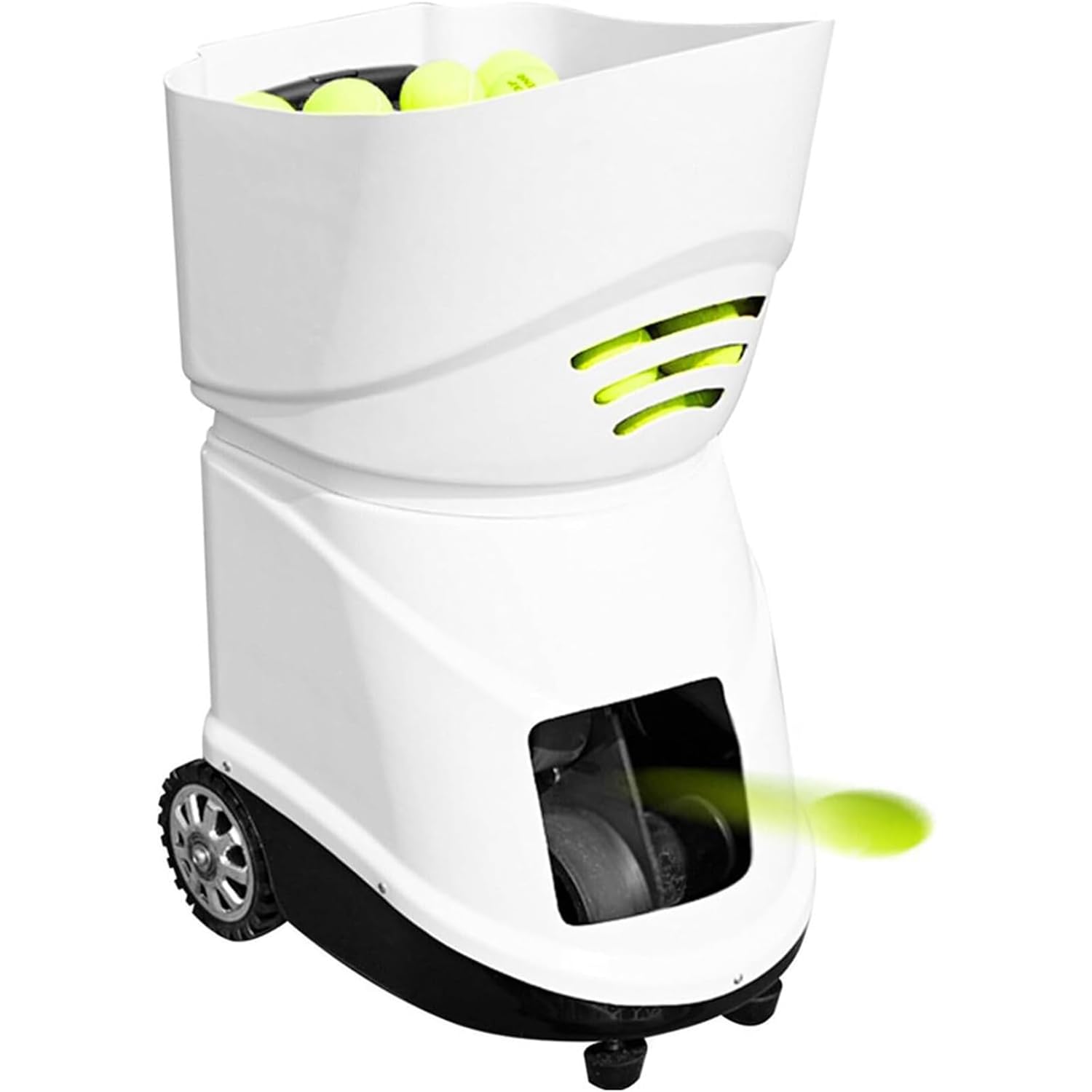 Entrenador de tenis automático, lanzador de pelotas portátil, capacidad para 150 pelotas, velocidad de 20 a 140 km/h, tiempo de funcionamiento de 6 a 8 horas, para práctica de múltiples bolas