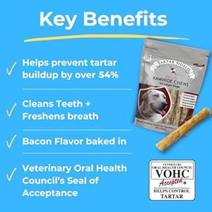 Soft Rawhide Chews | Safe Dental Treats for Large Dogs | Vet VOHC Approved | Daily Bone Cleans Teeth & Gums Fresh Breath Oral Health Support | USA Made | (Large Dogs / 24 Count)
