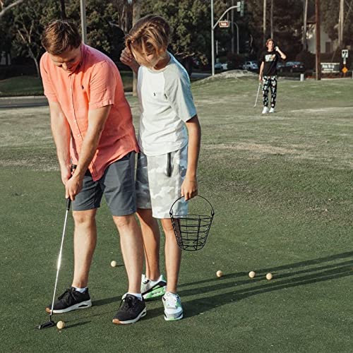 Cesta de golf de metal CRESTGOLF accesorio inoxidable contenedor de bolas para putting green 8