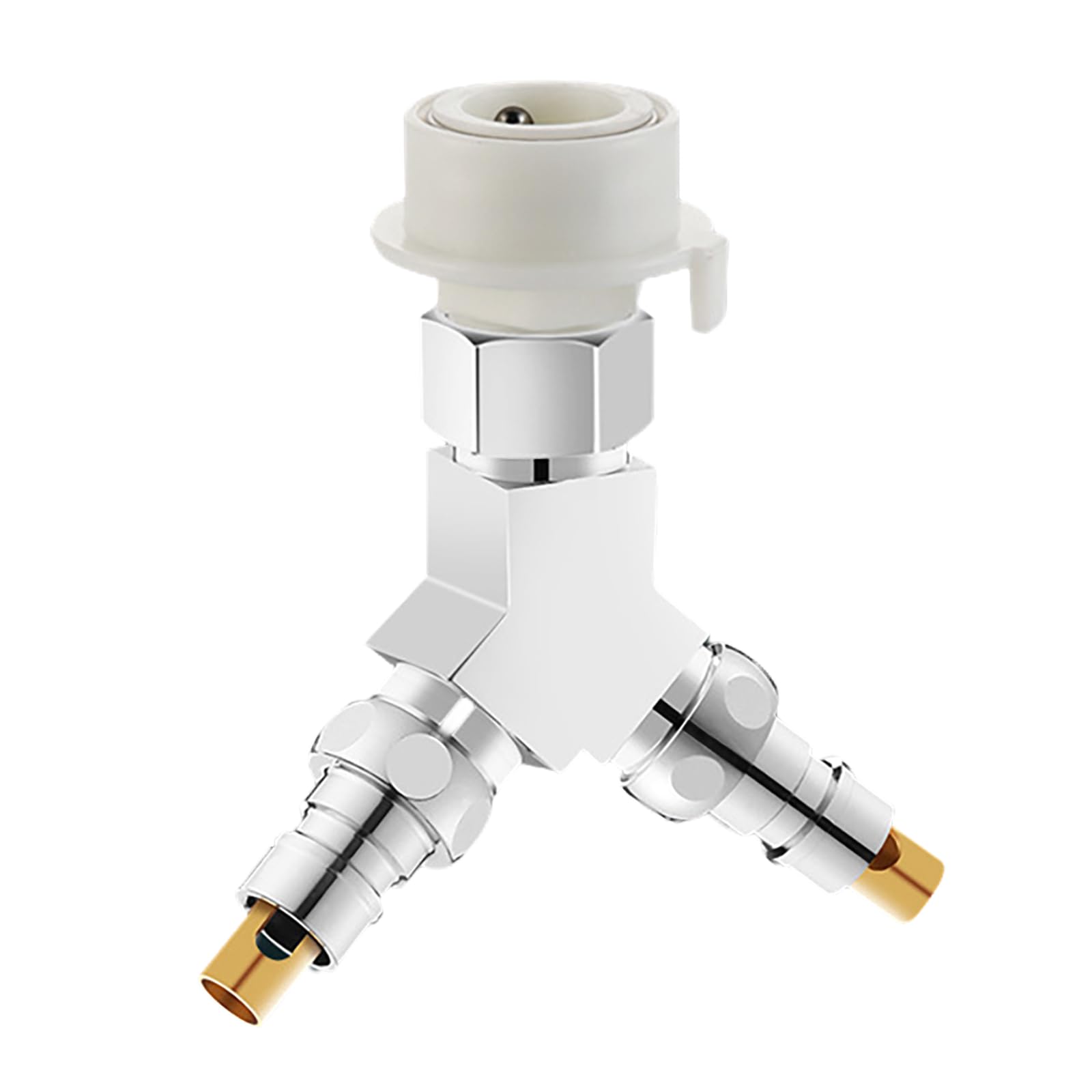 Veltros A Three Way Water Diverter Valves 1 Inlet Two Outlet Connector Pipe Fittings 3 Way Water Separator Valves Simple Installs Faucet Connector