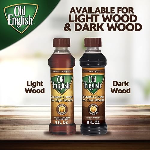 old english 75144 scratch cover for dark woods 8oz bottle wood polish