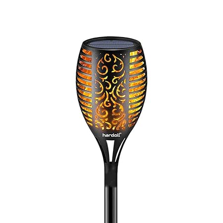 Hardoll Plastic Solar Lights for Home Waterproof 72 Led Flickering Flames Torches Outdoor Landscape Lights for Decoration for Garden (Pack of 1)