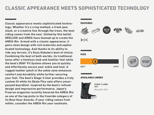 Amazon | DEELUXE ディーラックス スノーボード ブーツ ARETH RIN S3