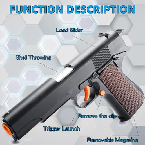 Image of Toy Guns for Boys with Pull Back Action | Soft Rubber Foam Bullet | Toy Gun Pistol Original Mechanism | Guns for Boys