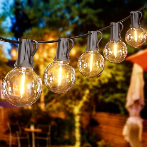 Yuusei Festoon Lights Outdoor Lights, 164FT/50M Garden Mains Powered, IP45 Waterproof String, 75+3 G40 LED Shatterproof Bulbs for Outside Fence Patio Gazebo Party Pergola 1 Yuusei Festoon Lights Outdoor Lights, 164FT/50M Garden Mains Powered, IP45 Waterproof String, 75+3 G40 LED Shatterproof Bulbs for Outside Fence Patio Gazebo Party Pergola