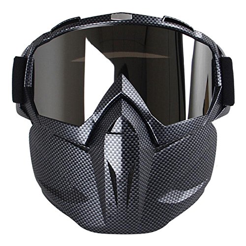 KOBWA Motocross Schutzbrille Maske, Open Face Winddichte Gesicht...*
