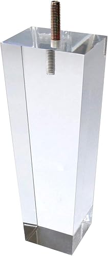 Miniatura 7 de AORYVIC Muebles acrílicos piramidales de 4 pulgadas, patas de cristal transparente, para mesas auxiliares, aparadores, bufés, reposapiés, gabinete,