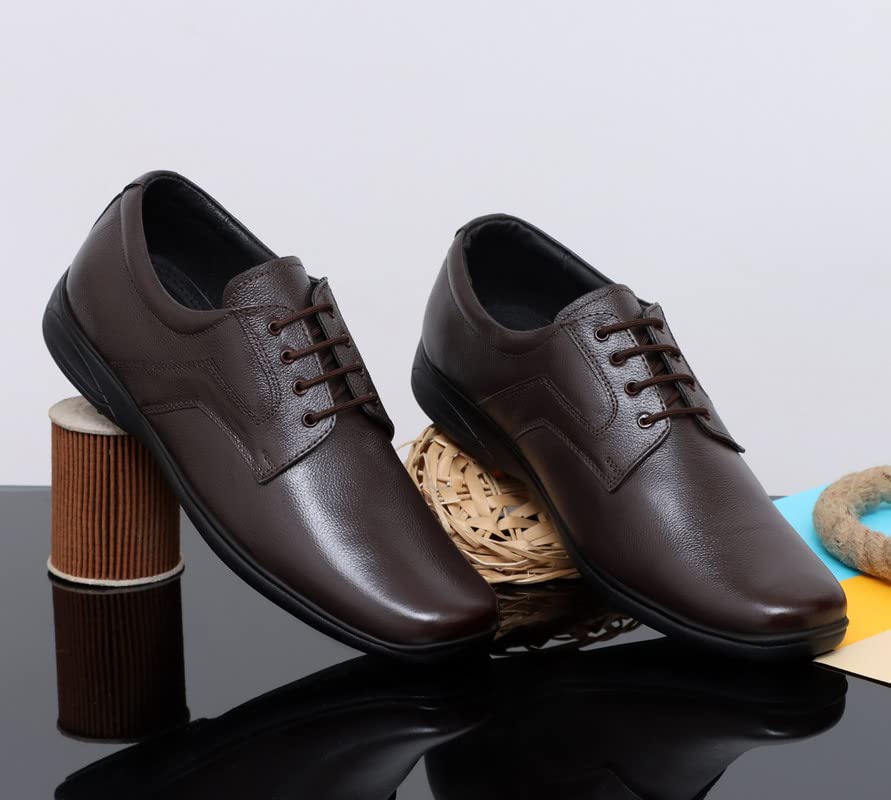 Image of ARAMISH Men's Genuine Leather Lace Up Office Formal Shoes