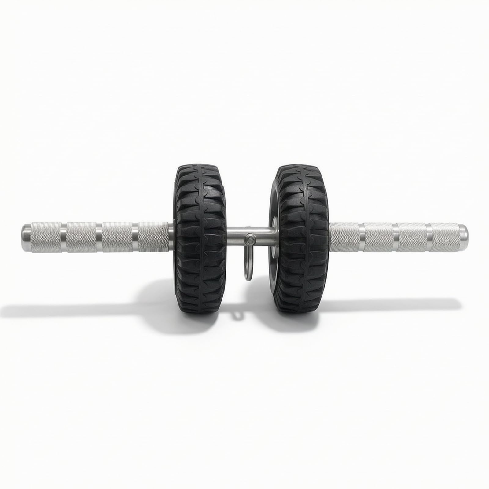 Ruota Addominali Fitness Rullo Addominale Roller Palestra Attrezzo Core Resistenza Acciaio 304 Presa Sicura Antiscivolo Rotolamento Morbido Adatta a, 200mm, Doppia Ruota + Gancio