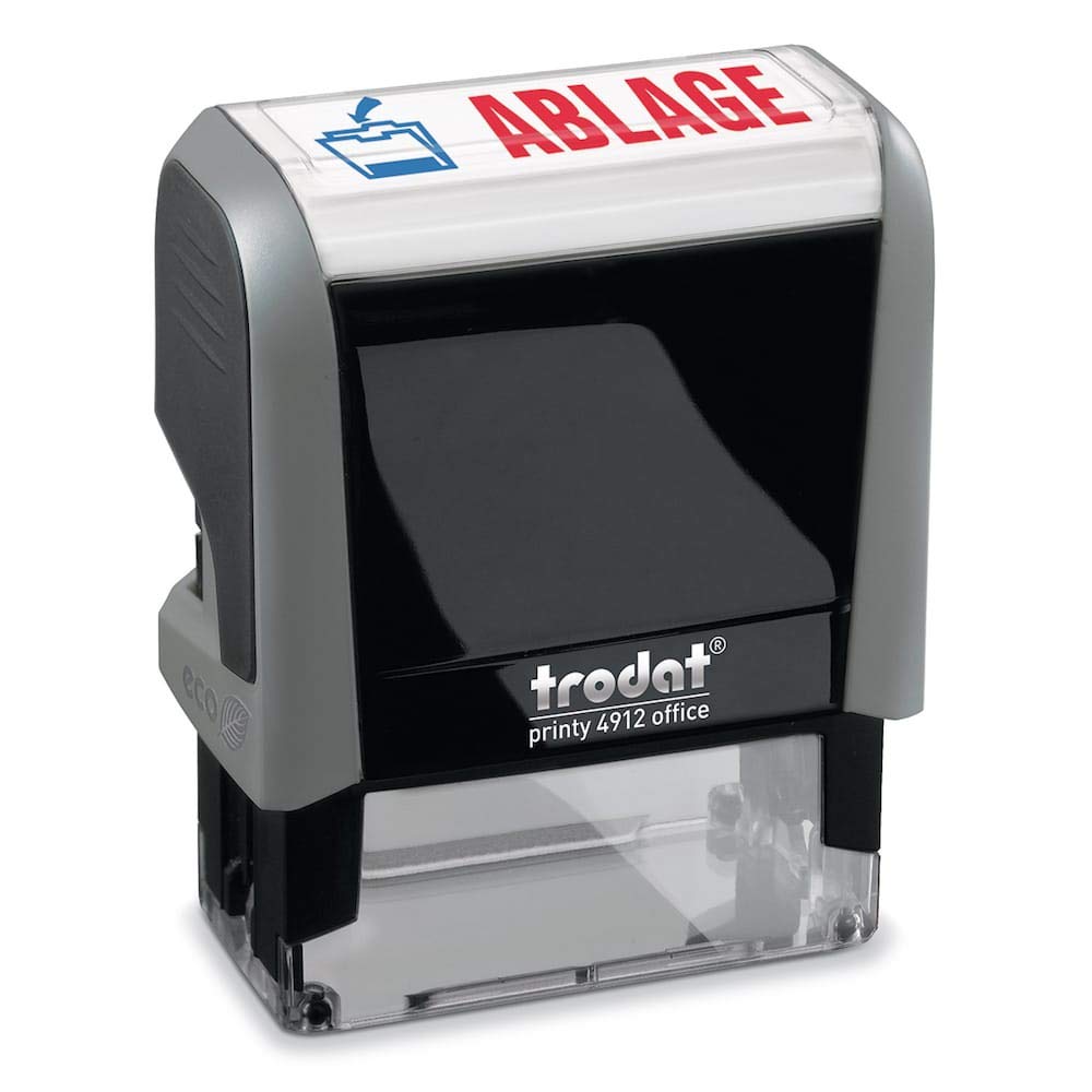 Trodat Office Printy 4912 Stamp 'Ablage' (Filing) Ready-for-Use - Grey [German Language]