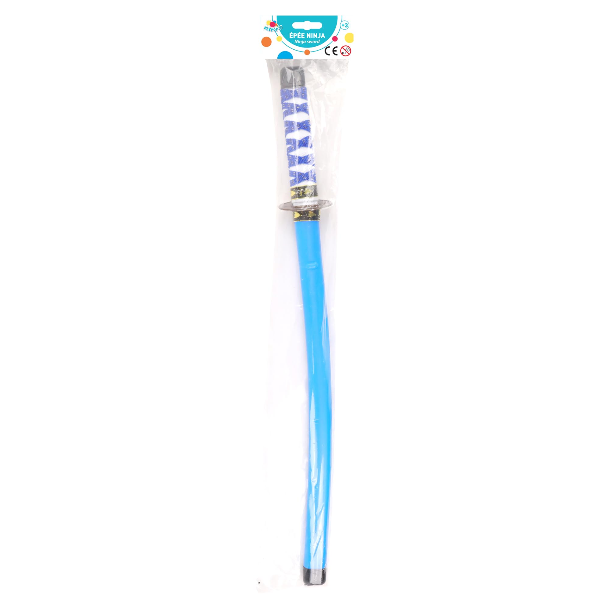 FLYPOP'S - Épée Ninja - Accessoires de Déguisement - 183035 - Couleur Aléatoire - Plastique - Samourai - Jouet Enfant - Carnaval - Costume - 60 cm - À Partir de 3 Ans
