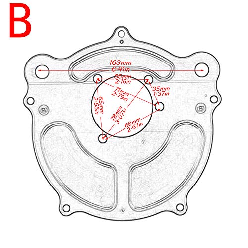 Air Filter Intake Cnc Cut Air Cleaner Venturi Motorcycle Chrome Kit For Harley Dyna 2000 - 2017 Softail 2000 - 2015 Touring 2000 - 2007 Fitment - B (Gray) #TOP6
