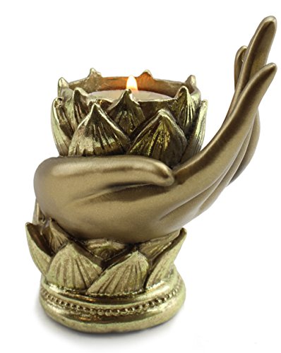 We Pay Your Sales Tax Buddha Yoga Mudra Candle Holder ~ Lotus Gesture Hand Shape Candle Holder For Your Healthy Heart(G16627) Feng Shui Idea #TOP3