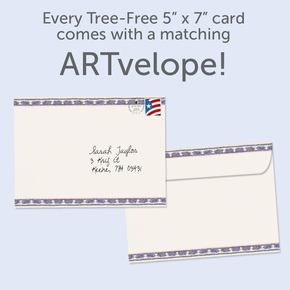 Tree-Free Greetings, Rosh Hashanah Cards, Artful Designs, 10 Cards + Matching Envelopes, Made in USA, 100% Recycled Paper - Image 2
