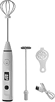 Vista 9 de Electric Rechargeable Drink Mixer for Matcha Greens Protein Hot Chocolate drinks Egg Beater for Baking 3 Speed Immersion Blender (Blueish Green)