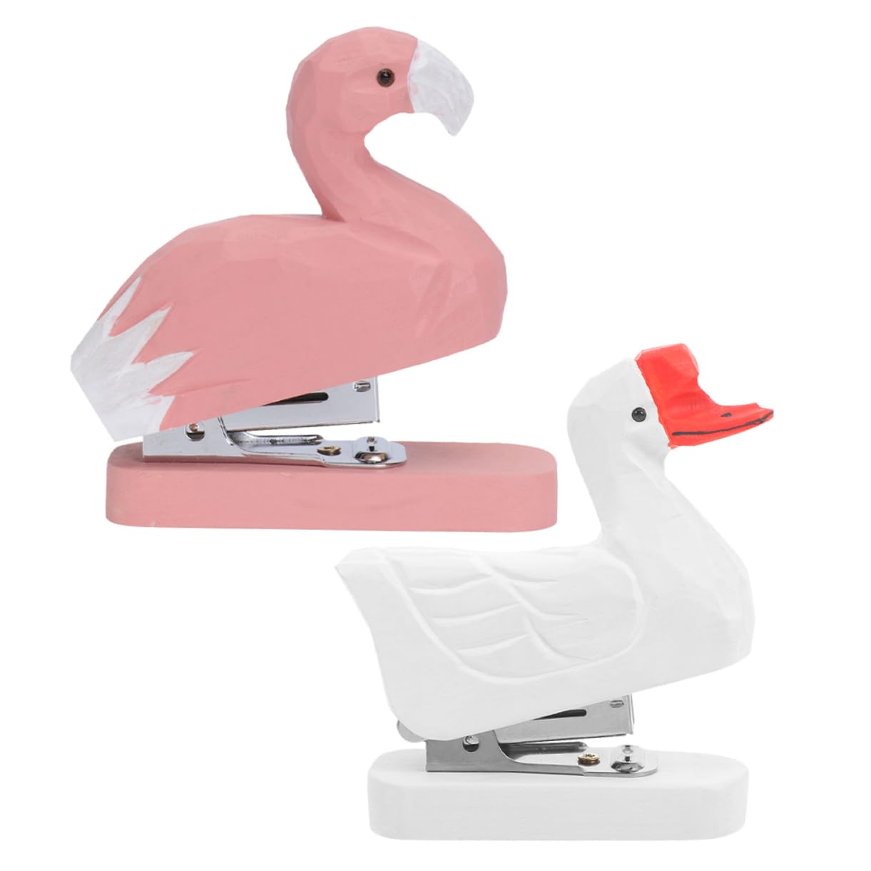 8pezzi Cucitrice Flamingo e Oca Per e Decorazione Scrivania Forniture Scrivania