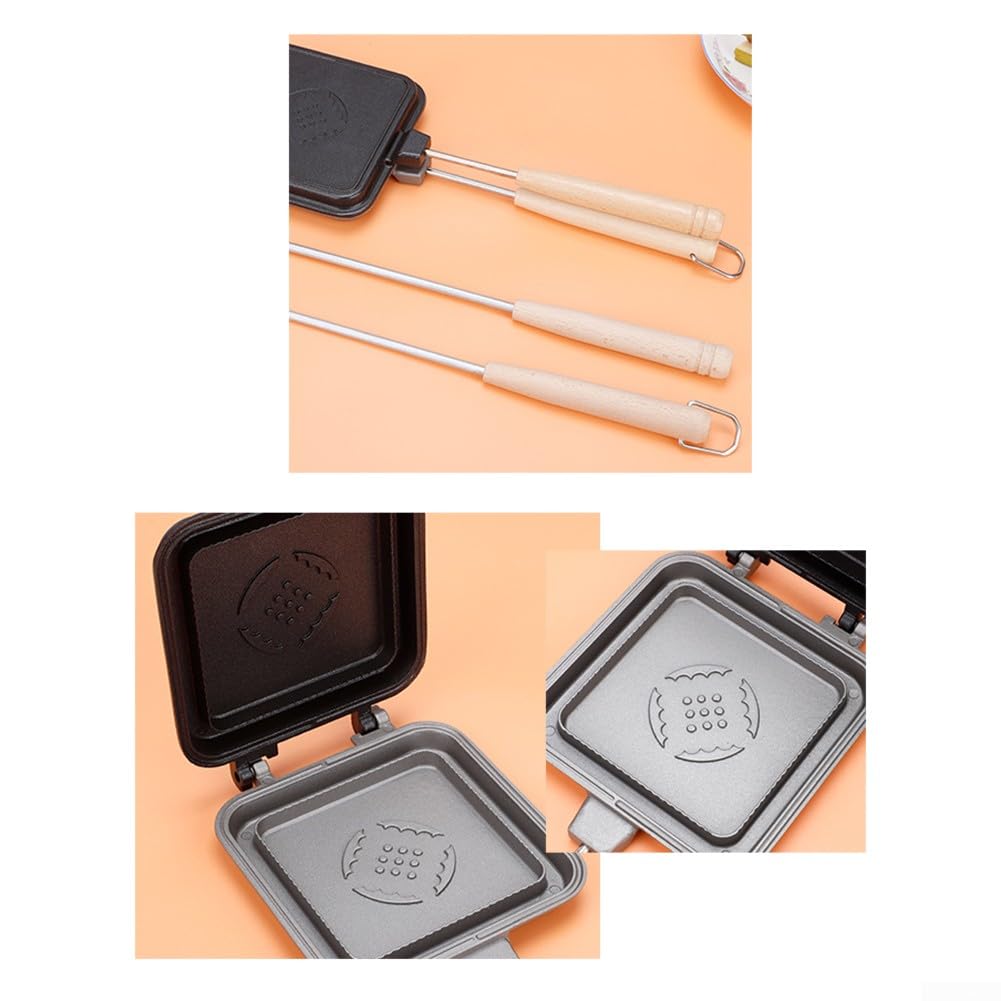DAZZLEEX Moule à sandwich chaud en fonte – Antiadhésif, double face pour des sandwichs parfaits à chaque fois