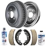 Detroit Axle - Rear Brake Kit for 1996-2000 Chrysler Town & Country Dodge Grand Caravan Plymouth Grand Voyager Semi-Metallic Brake Shoes Brake Drums Replacement