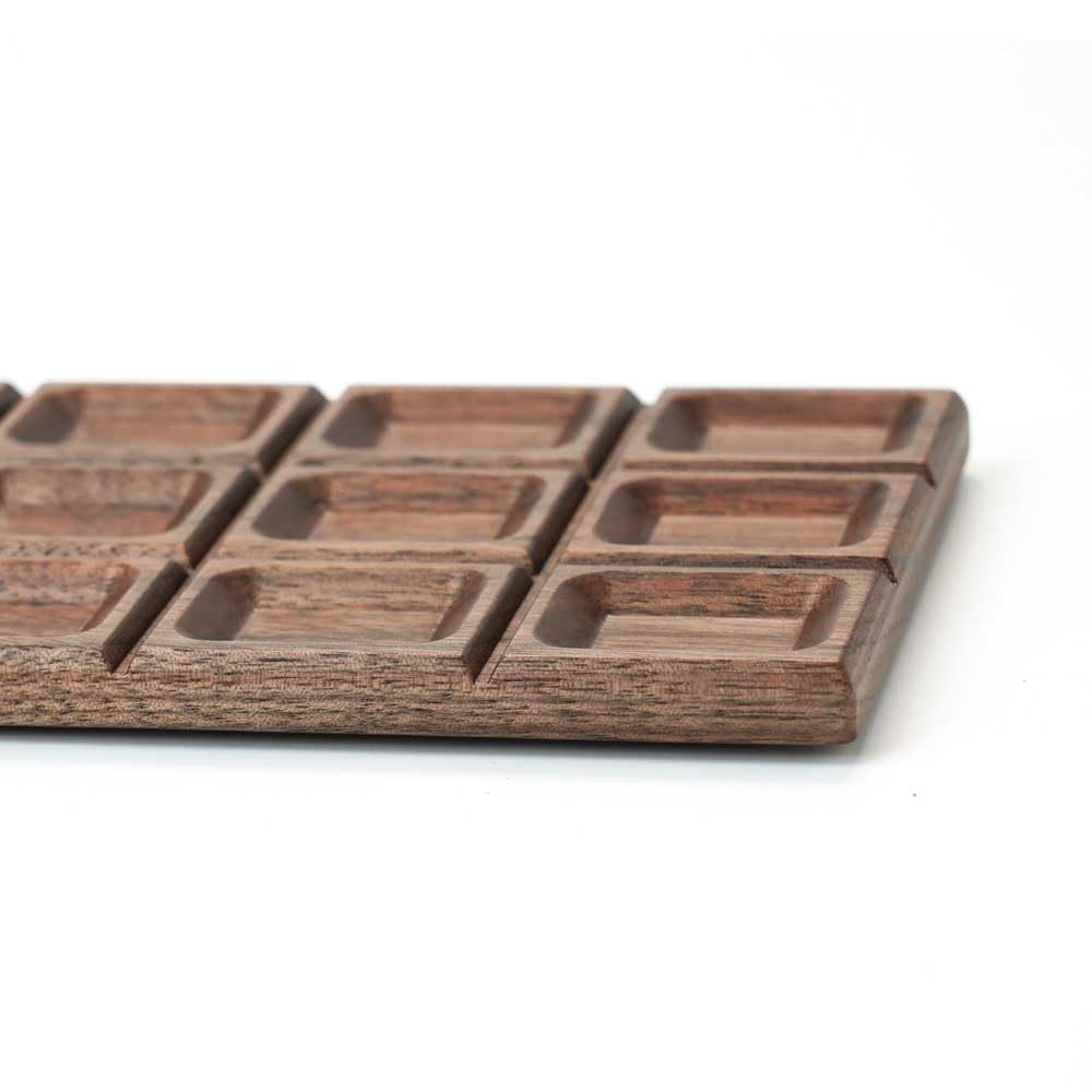 Amazon | ヤマコー 木製 板チョコ型 プレート ブラウン 20x9.5xH1cm
