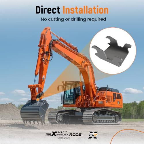 Image of maXpeedingrods Excavator Quick Attach Bucket Ears with Base Plate for John Deere 27 /35 ZTS 26G 27D 35D 35G 35C & 110TLB