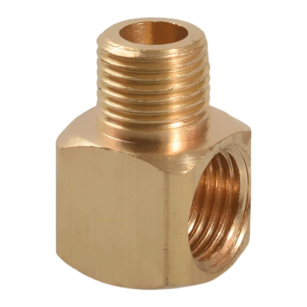 ICXLPMC M6 M8 M10 1/8" 1/4" 3/8" Female Male Brass 90 Degree Elbow Pipe Fitting Coupler Connector Water Lubrication Tubing Block(M10x1mmx1l8 BSPP) ICXLPMC