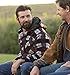 Legendary Whitetails Men's Ranger Quilted Fleece Shirt Jacket-Casual Snap Front Hooded Regular Fit, Navy Haze Plaid, Small