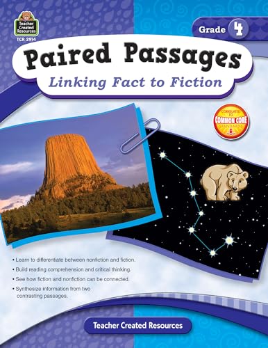 Teacher Created Resources Paired Passages: Linking Fact to Fiction Book, Grade 4