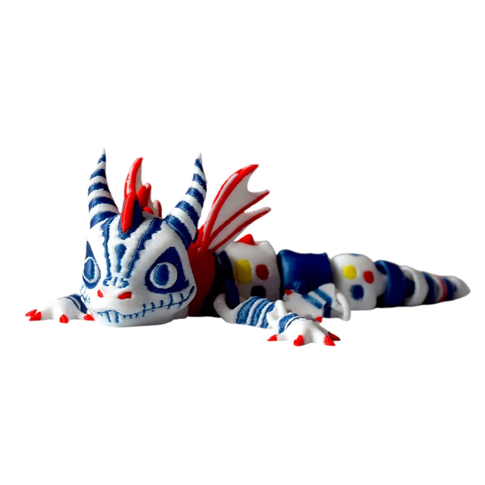 CASOME 3D Printed Articulated Dragon Figure, Poseable Desk Display Ornament