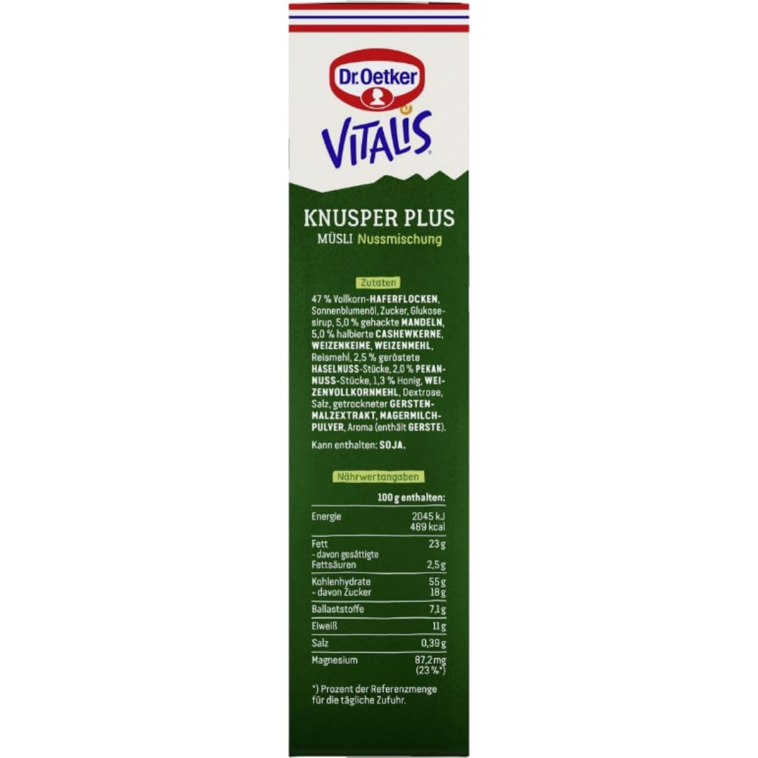Mit Pufai Grocery, Vitalis Knusper Plus Müsli Nussmischung 450 Gramm x 5 Packungen