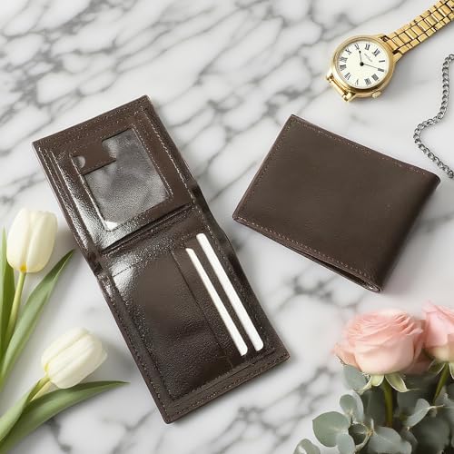 24 Pcs Leather Wallet for Men Bulk -Thank You Gifts for Employees Appreciation-Christmas Gift for Coworkers Men Father's Day (12pcs black+12pcs brown)3