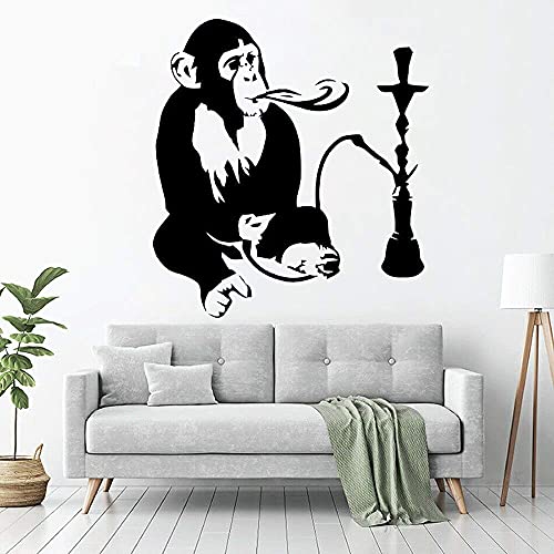 Shisha Wandtattoo Entspannen Arabische Wandaufkleber Affe Affe Vinyl Aufkleber Nach Hause Wohnzimmer Dekoration Wandbild…