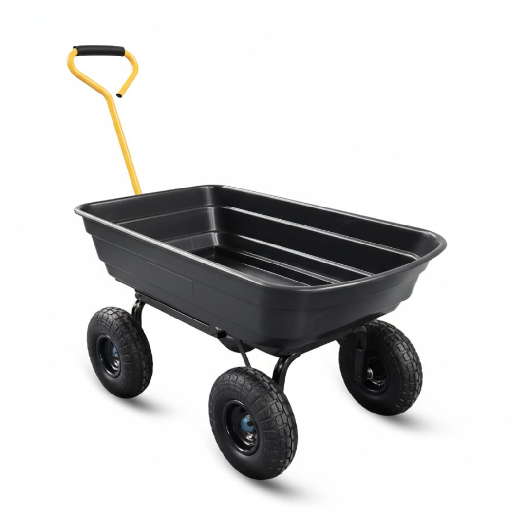 Carro de jardín de Mano Plegable, Capacidad de Carga de 180 kg, Carretilla de jardín, Remolque de Mano
