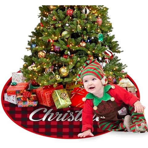 Plaid Red Christmas Tree Skirt by Creaher Cover
