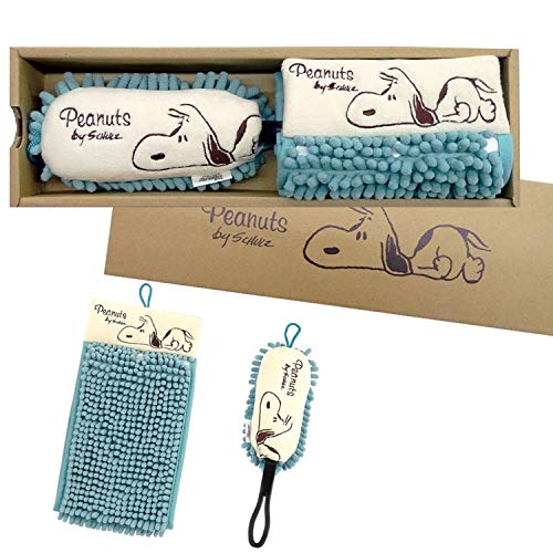 センコー スヌーピー イージー&ブレイク ハンドモップ ドライモップ 専用箱入りセット ブルー 86935