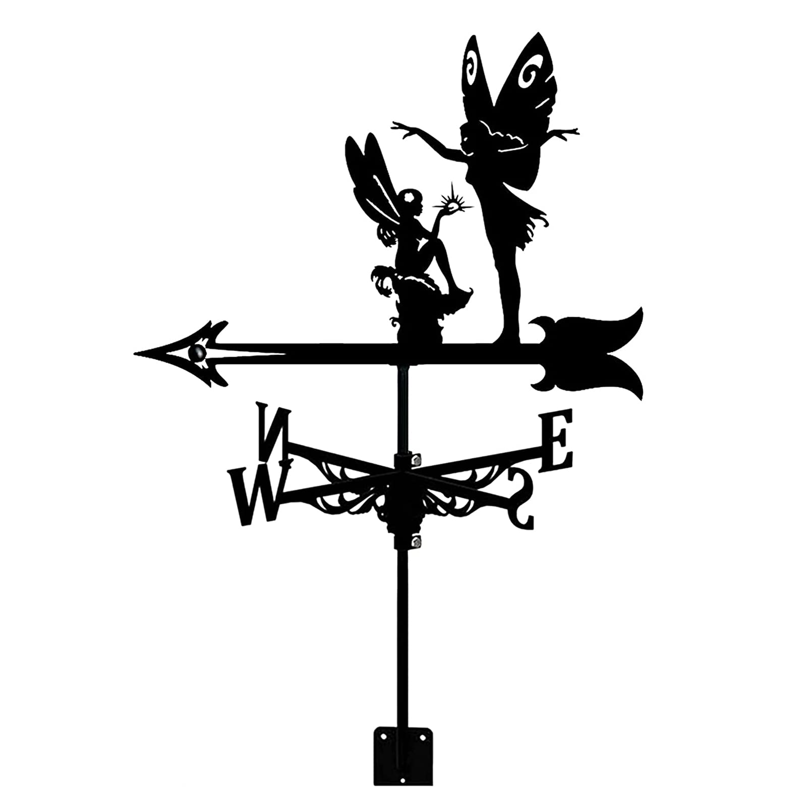 Weathervane Art Decor Stainless Steel Durable Weather Vane Wind Vane Measuring Tools Weathercock Wind Direction Indicator for Garden Patio Yard Ornament Decoration