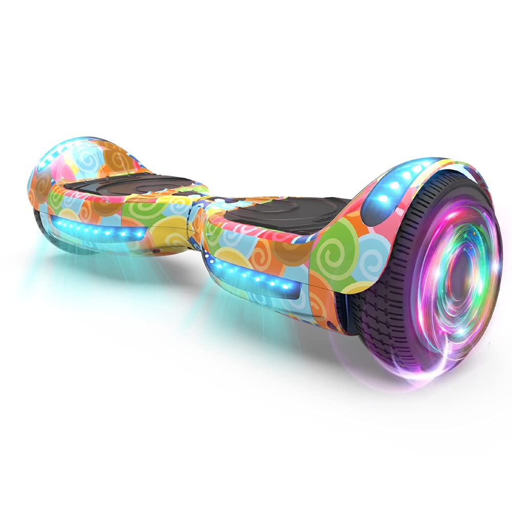 HOVERSTAR Hoverboard All New Version-HS2.0, Chrome Color & Coating Skins Two Wheels Self-Balancing Scooter with Wireless Speaker Playing Music & Led Wheels Flashing Lights