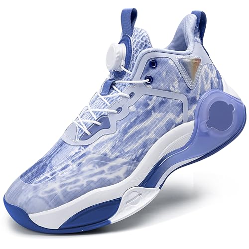 Find the Best Shoes to Wear for Basketball 13 kniaiwx Men's Basketball Shoes with Rotating Buckle High Top Design Courts Streets Purple Size 9.5