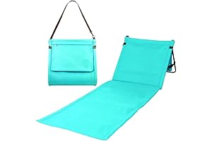 Portable Beach Mat Lounge Chair and Tote (Plain Blue): Your Versatile Summer Companion