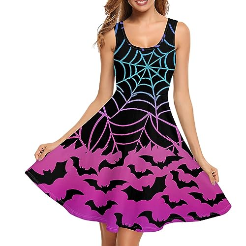 Image of TOADDITDO Womens Summer Sleeveless Tank Dress with 2 Side Pockets XS-4XL Plus Size