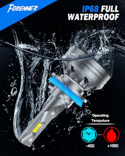 Image of 9005 /HB3 H11 /H9 /H8 Light Bulbs Combo, 110000LM 1400% Ultra-Bright 6500K White, 1:1 Size Easy Install, HB3 H9 H8 Fog Light Bulbs with 22,000 RPM Fan CANbus Ready, Tire Light Assemblies Pack of 2