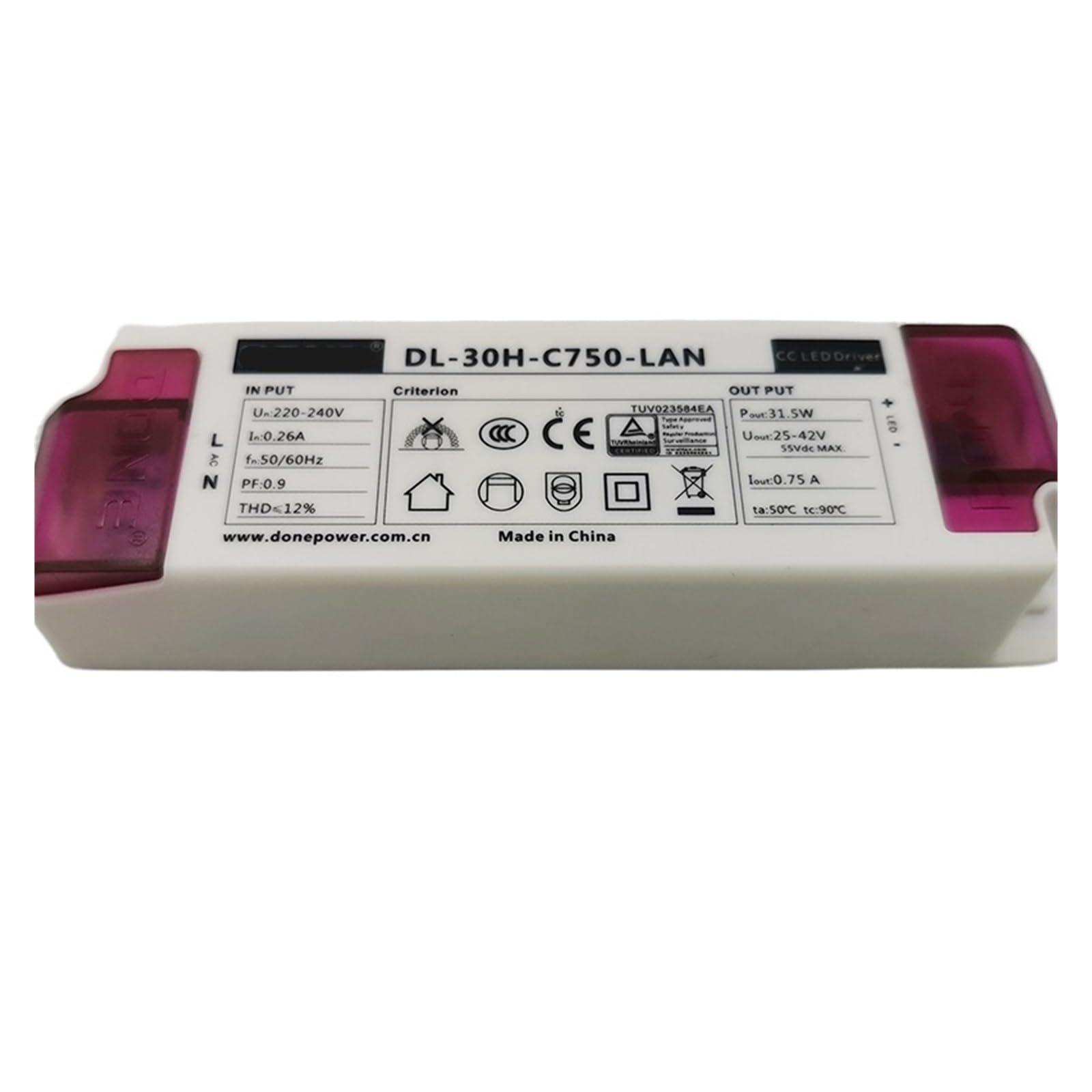 Pilote LED sans scintillement pour plafonnier d'intérieur 7W à 50W