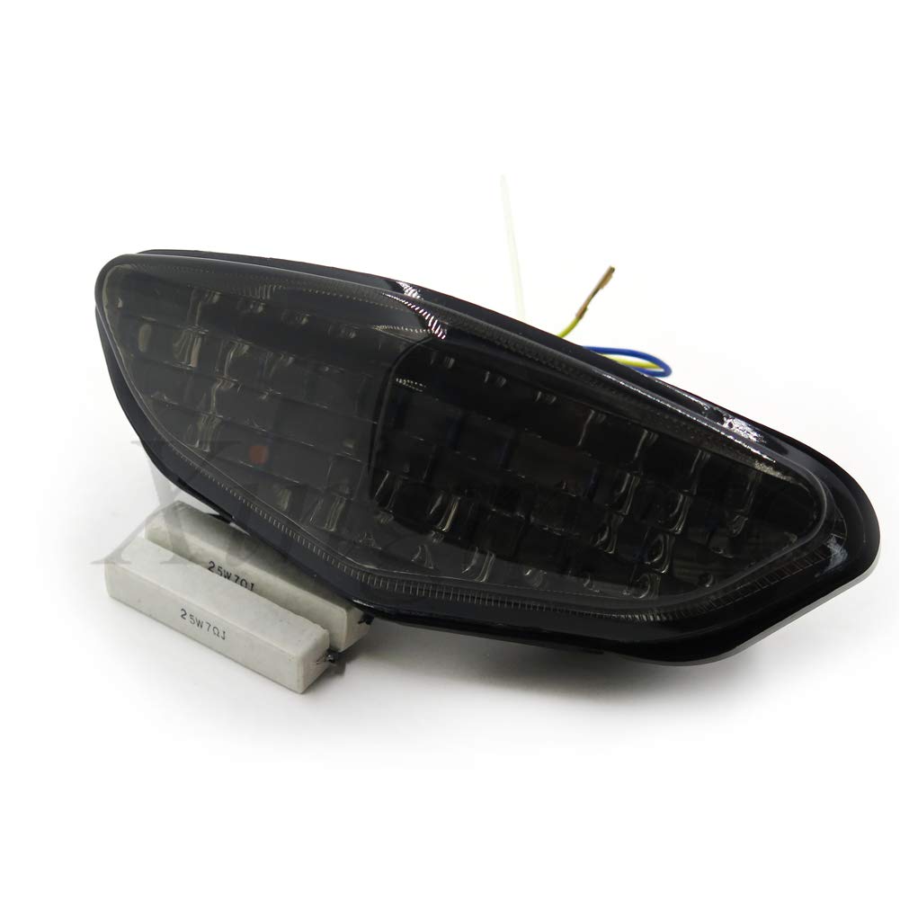 HASkulle Motorcycle Smoke Led Tail Light Brake Light with Integrated Turn Signals Indicators for Suzuki 02-09 & 12 V-Strom DL1000/04-09 & 11 V-Strom DL650