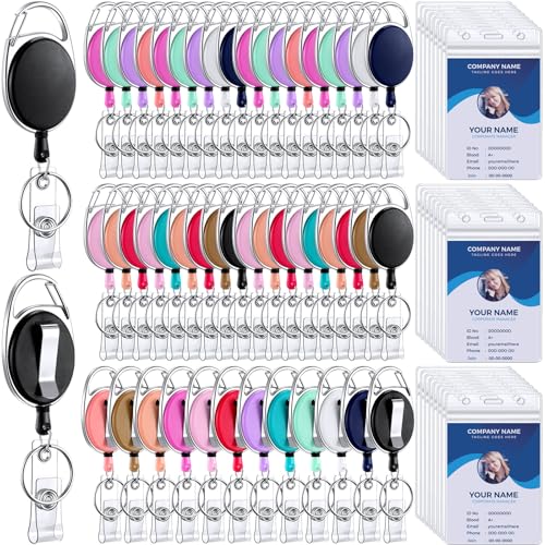 Porte-badge rétractable pour salons et bureaux avec étui étanche vertical