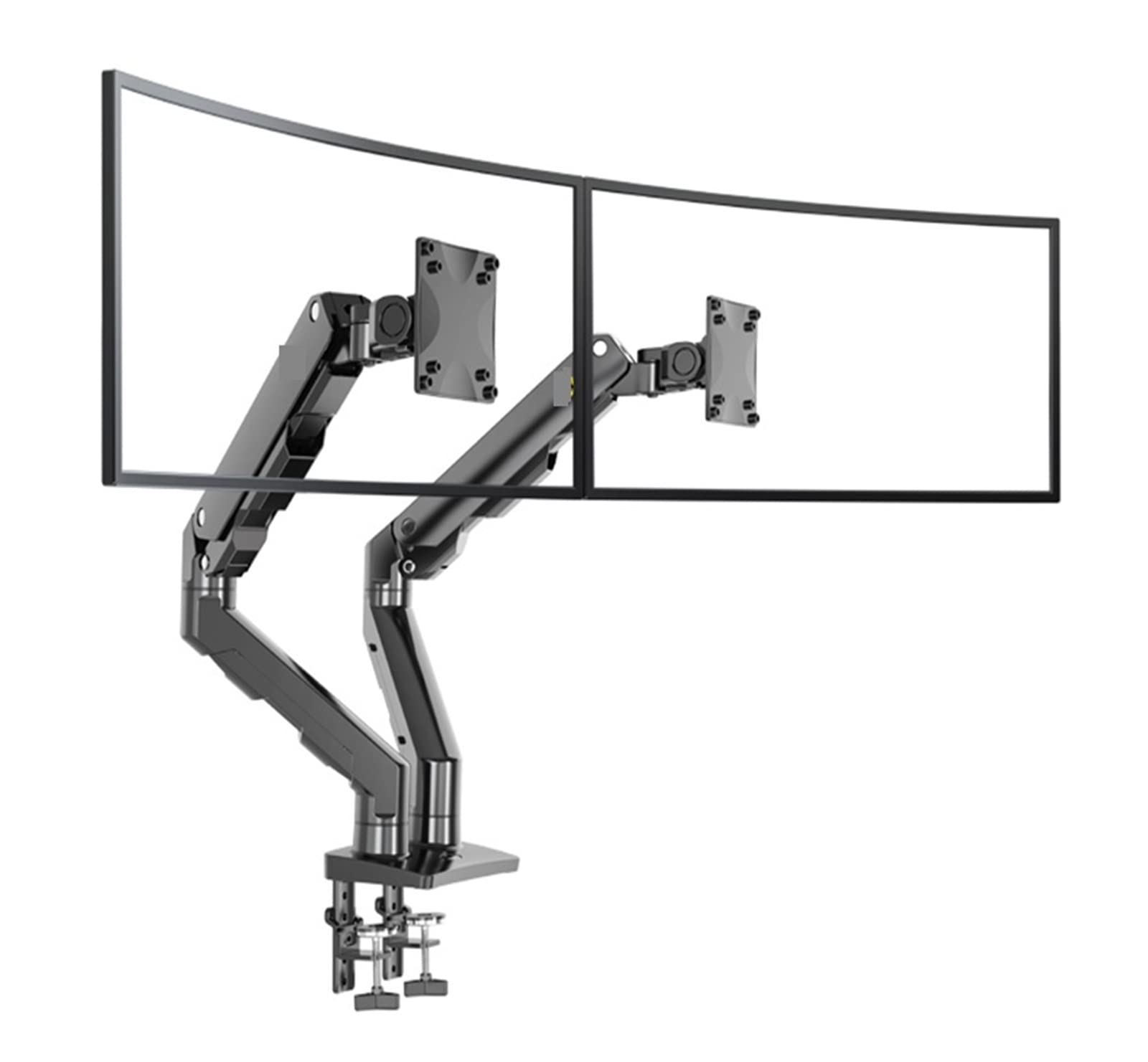 Supporto per Schermo, Braccio Meccanico a Molla per Monitor da scrivania a Doppio Arco da 27-34 Pollici, Portata 5-16 kg, Supporto per Monitor ultrawi,