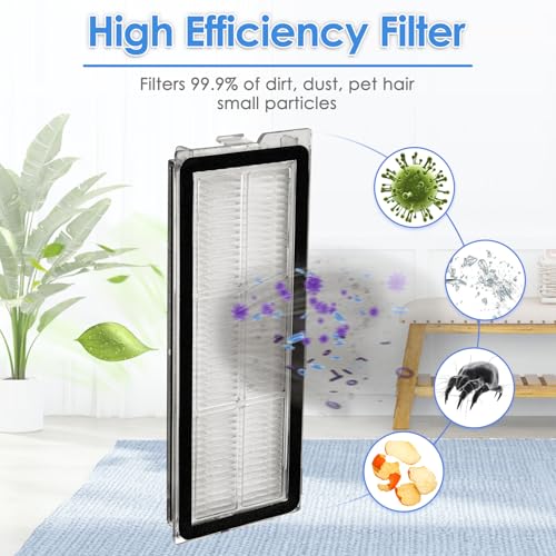 Image of (6 Pack) Q Revo HEPA Filters Compatible with Roborock Q Revo Robot Vacuum Filters Replacement Parts Accessories Kit